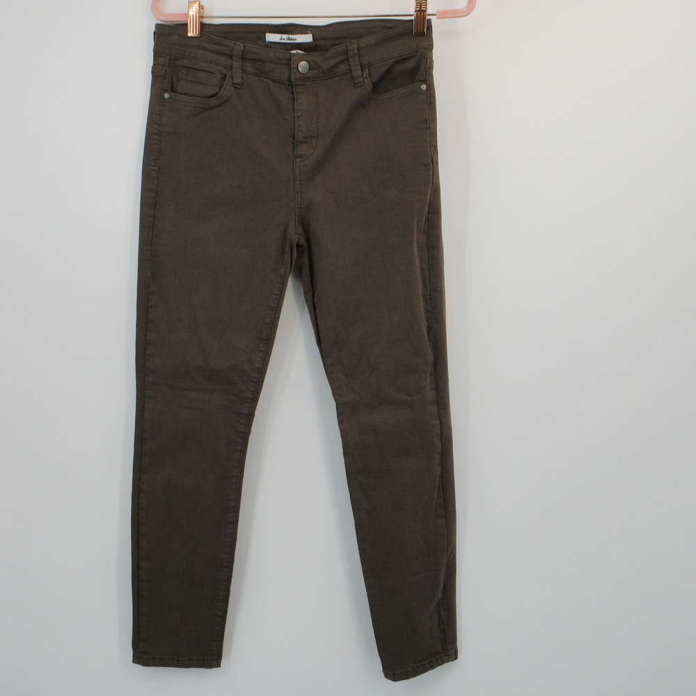 Sam Edelman The Kitten Skinny Mid Rise Jeans Olive Brown 10/30